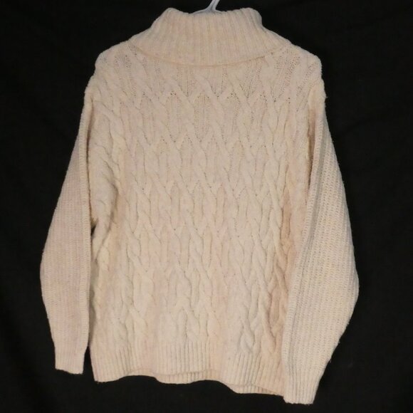 Cream Turtleneck Sweater | xl - extra large - Picture 2 of 16